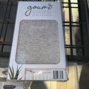 Goumi Kids Nursery Soft Bamboo Organic Cotton Fitted Crib Sheet Gray